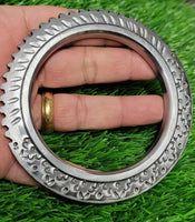 Sikh Kara Sarbloh Pure Iron Tooth Cut Chakri Kada Khalsa Warrior Bangle OG4 New