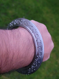 Sikh Kara Sarbloh Pure Iron Tooth Cut Chakri Kada Khalsa Warrior Bangle OG4 New