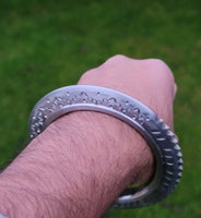 Sikh Kara Sarbloh Pure Iron Tooth Cut Chakri Kada Khalsa Warrior Bangle OG4 New