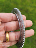 Sikh Kara Sarbloh Pure Iron Tooth Cut Chakri Kada Khalsa Warrior Bangle OG8 New