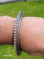 Sikh Kara Sarbloh Pure Iron Tooth Cut Chakri Kada Khalsa Warrior Bangle OG8 New