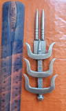 Sarbloh chand tora hand made punjabi sikh singh kaur arrow pin brooch gift bbb3