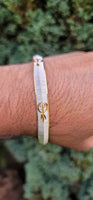 Sikh Kara Two Tone Gold Silver Plated Singh Khalsa Kada Kaur Bangle 5k Kakar BBB