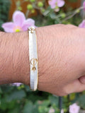 Sikh Kara Two Tone Gold Silver Plated Singh Khalsa Kada Kaur Bangle 5k Kakar BBB