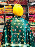 Gurmukhi Urra Airra Alphabet Panjabi Velvet Shawl Punjabi Indian Stole Warm Lohi