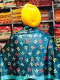 Gurmukhi Urra Airra Alphabet Panjabi Velvet Shawl Punjabi Indian Stole Warm Lohi