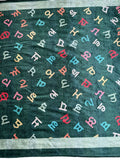Gurmukhi Urra Airra Alphabet Panjabi Velvet Shawl Punjabi Indian Stole Warm Lohi