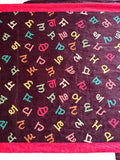 Gurmukhi Urra Airra Alphabet Panjabi Velvet Shawl Punjabi Indian Stole Warm Lohi