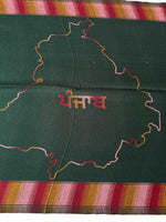 Gurmukhi Urra Airra Alphabet Panjabi Woolen Shawl Punjab Map Indian Stole Lohi
