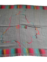Gurmukhi Urra Airra Alphabet Panjabi Woolen Shawl Punjab Map Indian Stole Lohi