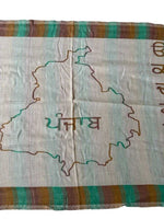 Gurmukhi Urra Airra Alphabet Panjabi Woolen Shawl Punjab Map Indian Stole Lohi