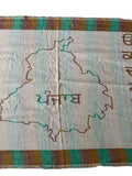 Gurmukhi Urra Airra Alphabet Panjabi Woolen Shawl Punjab Map Indian Stole Lohi