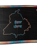 Gurmukhi Punjabi Alphabet Shawl Rangla Punjab Map Wool Lohi Urra Airra Panjabi Woolen India Stole