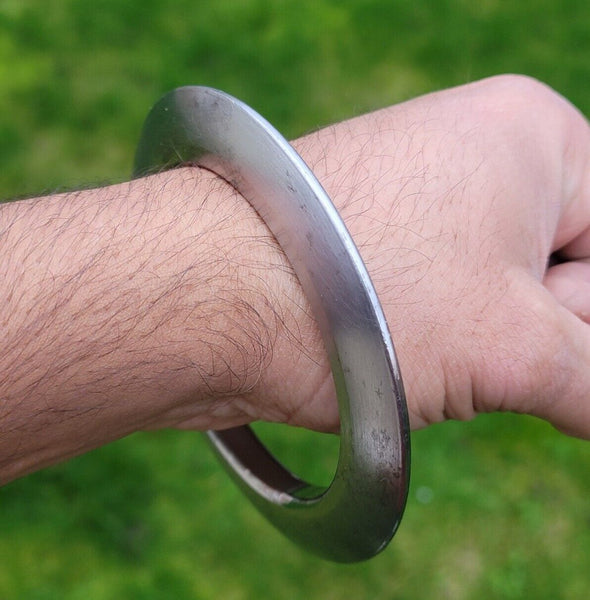 Sikh Kara Sarbloh Kada Pure Iron Smooth Chakri Heavy Khalsa Warrior Bangle OG13