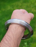 Sikh Kara Sarbloh Kada Pure Iron Lines Design Heavy Khalsa Warrior Bangle OG11