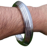 Sikh Kara Sarbloh Kada Pure Iron Lines Design Heavy Khalsa Warrior Bangle OG11