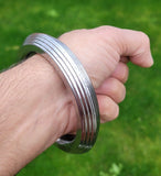 Sikh Kara Sarbloh Kada Pure Iron Lines Design Heavy Khalsa Warrior Bangle OG11