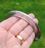 Sikh Kara Sarbloh Kada Pure Iron Smooth UFO Chakri Heavy Khalsa Warrior Bangle O