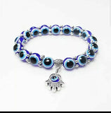 Evil Eye Bracelet Hamsa Hand Protection Nazar Talisman Turkey Glass Beads Fatima Palm Bracelet