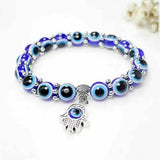 Evil Eye Bracelet Hamsa Hand Protection Nazar Talisman Turkey Glass Beads Fatima Palm Bracelet