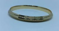 NEW Gold Plated Laser Engraved Khandas Sikh Singh Khalsa Kara Bangle Kada D9