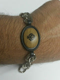 Stunning Steel Singh Khalsa Sikh Khanda Chain Bracelet  Lovely Punjabi design C