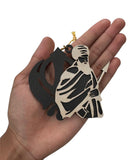 Wooden Sikh Baba Deep Singh Khanda Bhindranwale Car Mirror Pendant Hanger QQ10R