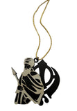 Wooden Sikh Baba Deep Singh Khanda Bhindranwale Car Mirror Pendant Hanger QQ10R