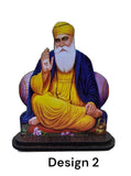Sikh Wood Carved Photo Guru Nanak Gobind Singh Baba Deep Singh Car Dashboard New OHG
