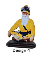 Sikh Wood Carved Photo Guru Nanak Gobind Singh Baba Deep Singh Car Dashboard New OHG