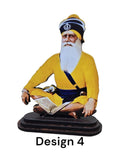Sikh Wood Carved Photo Guru Nanak Gobind Singh Baba Deep Singh Car Dashboard New OHG