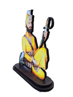 Sikh Wood Carved Photo Guru Nanak Gobind Singh Baba Deep Singh Car Dashboard New OHG