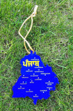 Sikh Punjab Map Acrylic Panjabi Design Car Mirror HANGER Singh Kaur Panjab RR13