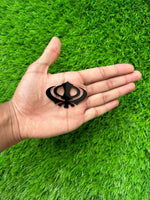 Sikh Acrylic Khanda Sticker Black Punjabi Singh Kaur Khalsa adhesive back OK4