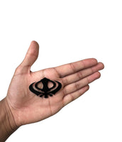 Sikh Acrylic Khanda Sticker Black Punjabi Singh Kaur Khalsa adhesive back OK4