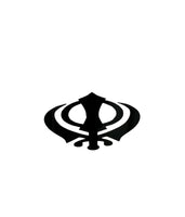 Sikh Acrylic Khanda Sticker Black Punjabi Singh Kaur Khalsa adhesive back OK4