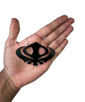 Sikh Acrylic Khanda Sticker Black Punjabi Singh Kaur Khalsa adhesive back OK4