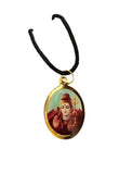 Hindu Shiv Ji Hanuman Ji Oval Pendant in Black Evil Eye Nazar Shield Thread MM22