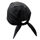 Black Cotton Plain Sikh Patka Two Tania Adjustable Head Wrap Unisex Hindu Headcover