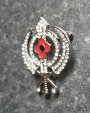 Stunning Diamonte Black Gun Metal Vintage Affect SIKH Rememberance Day Poppy