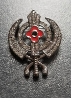 Stunning Diamonte Black Gun Metal Vintage Affect SIKH Rememberance Day Poppy
