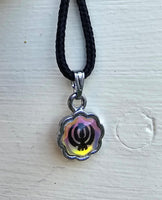 Sikh Khanda Pendant Punjabi Singh Locket Evil Eye Protect black Dori Thread PP33