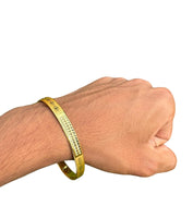 Sikh Khanda Kara Laser Engraved Gold Plated Bangle Smooth Kada Singh Kaur S33