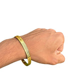 Sikh Khanda Kara Laser Engraved Gold Plated Bangle Smooth Kada Singh Kaur S33