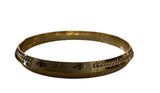 Sikh Khanda Kara Laser Engraved Gold Plated Bangle Edged Kada Singh Kaur S31 NEW