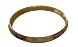 Sikh Khanda Kara Laser Engraved Gold Plated Bangle Edged Kada Singh Kaur S31 NEW