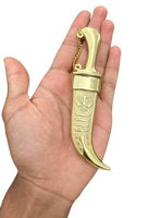 OnlineSikhStore Stainless Steel Khanda Kirpan Comb Necklace – Sikh Punjabi Religious Pendant With Black Thread, Made In India
