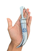 Stainless Steel Kirpan Sikh Siri Sahib Singh Diamond Design Khanda Engraved F32