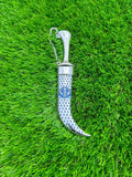 Stainless Steel Kirpan Sikh Siri Sahib Singh Diamond Design Khanda Engraved F32