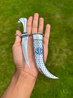 Stainless Steel Kirpan Sikh Siri Sahib Singh Diamond Design Khanda Engraved F32